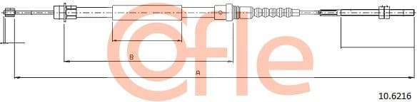 Cable Pull, parking brake 92.10.6216