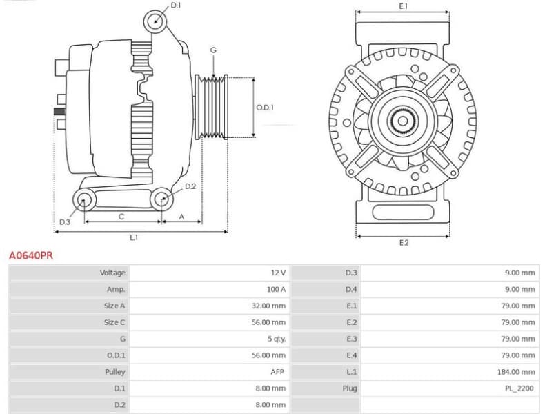 Alternator Remanufactured AS A0640PR - image 5