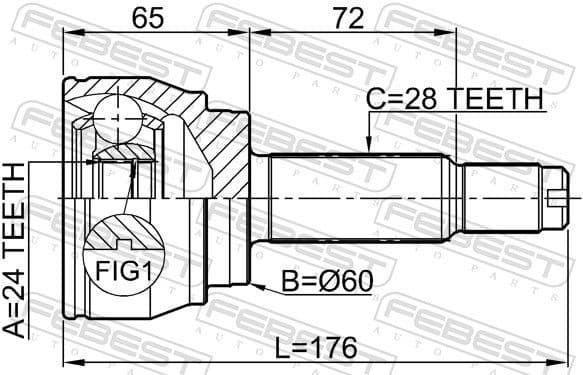Joint Kit, drive shaft 1410-REXIIAWD - image 2