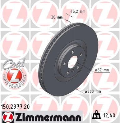 Brake Disc COAT Z 150.2977.20