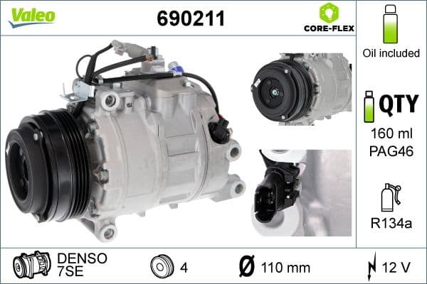 Compressor, air conditioning VALEO CORE-FLEX 690211 - image 4