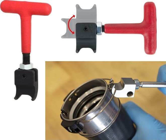 Šlangos fiksatoriaus nuėmimo įrankis HENN tipo