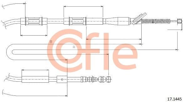 Cable Pull, parking brake 92.17.1445