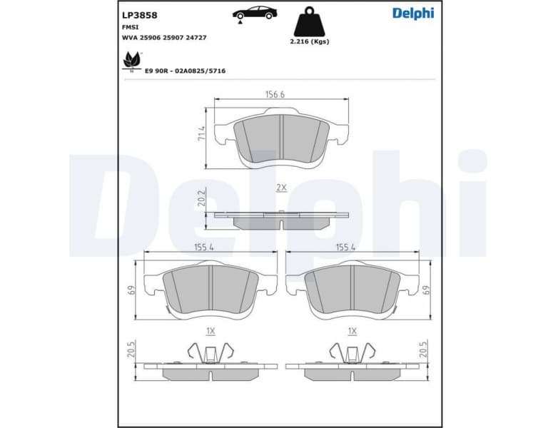 Brake Pad Set, disc brake LP3858