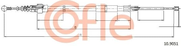 Cable Pull, parking brake 92.10.9051