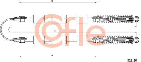 Cable Pull, parking brake 92.321.20