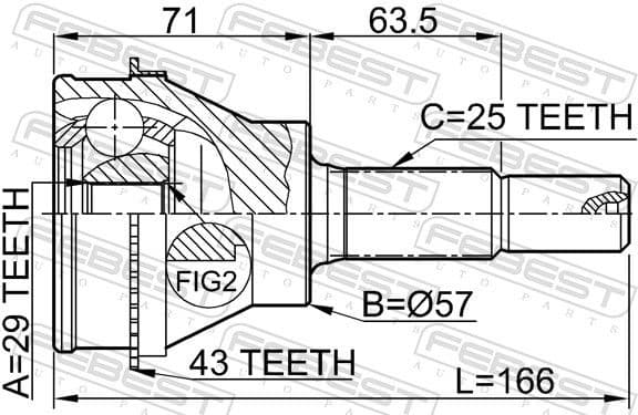 Joint Kit, drive shaft 0410-CU20RA43 - image 2