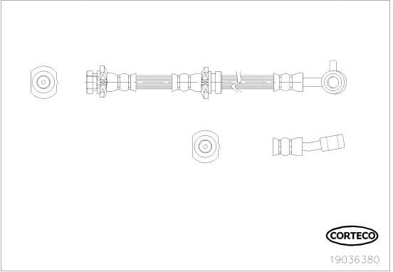 Brake hose front 19036380 - image 2