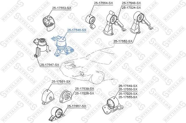 Mounting, engine 25-17546-SX - image 2