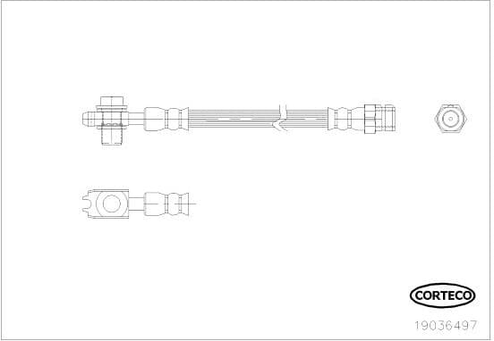 Brake hose rear 19036497 - image 2