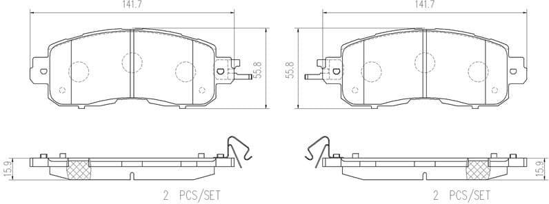 Brake Pad Set, disc brake BEYOND LINE - EV P 56 104E