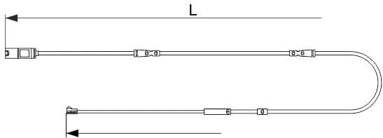 Warning Contact, brake pad wear 1 987 473 621
