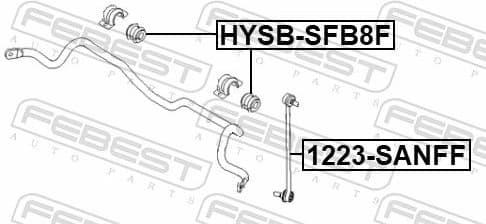 Mounting, stabiliser bar HYSB-SFB8F - image 2