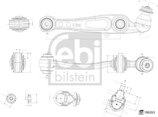 Control/Trailing Arm, wheel suspension 186263