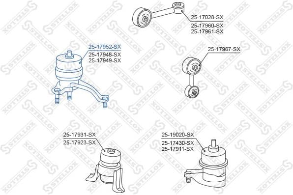 Mounting, engine 25-17952-SX - image 2