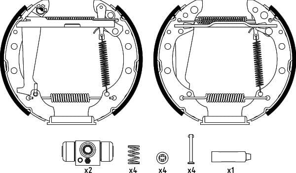 Brake Shoe Set Shoe Kit Pro 84044709