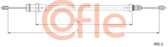 Cable Pull, parking brake 92.491.1