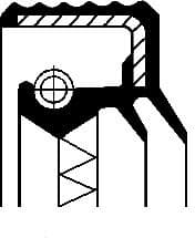 Shaft Seal, wheel hub 01016917B - image 2