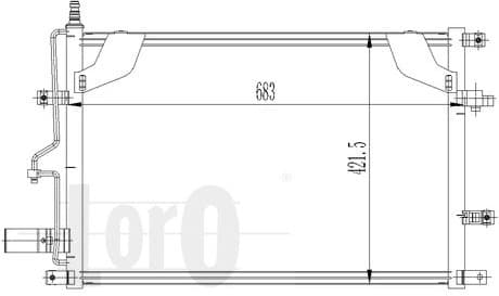 Condenser, air conditioning LORO 052-016-0004 - image 3
