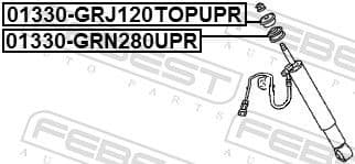 Spacer Tube, shock absorber 01330-GRN280UPR - image 2