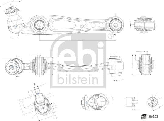 Control/Trailing Arm, wheel suspension 186262