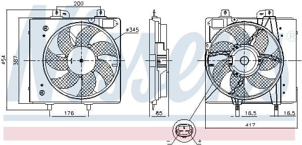 Fan, engine cooling 850087