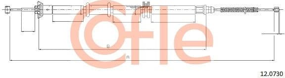 Cable Pull, parking brake 92.12.0730