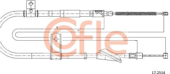 Cable Pull, parking brake 92.17.2514