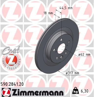 Brake Disc COAT Z 590.2841.20