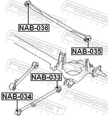 Mounting, control/trailing arm NAB-033 - image 2