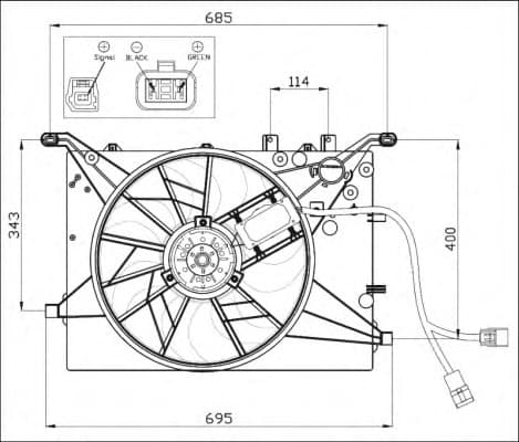Fan, engine cooling 47460