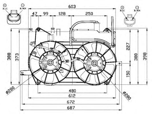 Fan, engine cooling 47673