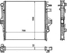 Radiator, engine cooling EASY FIT 53005