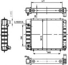 Radiator, engine cooling 53149