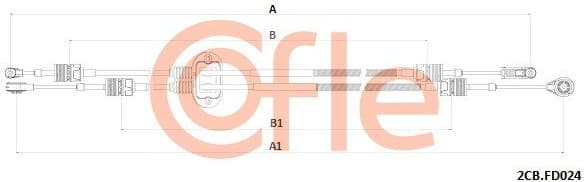 Cable Pull, manual transmission 92.2CB.FD024