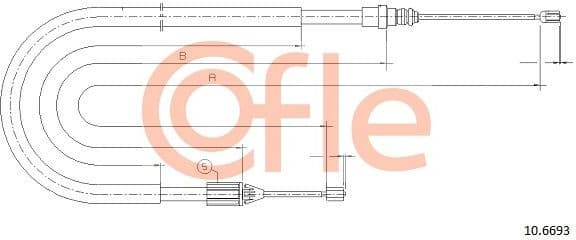 Cable Pull, parking brake 92.10.6693