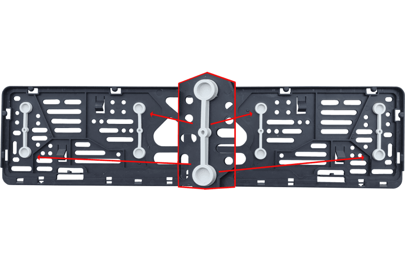 Naujos konstrukcijos numerių rėmelis R22 (juodas) - REM-R22-2 - image 2