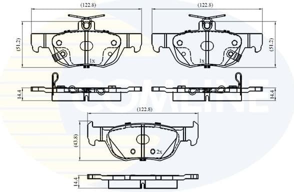Brake pads rear CBP32857