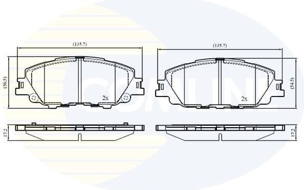 Brake pads rear CBP03300