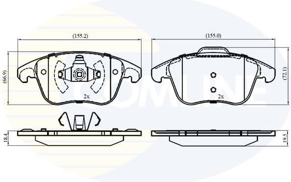 Brake Pad Set, disc brake CBP03002