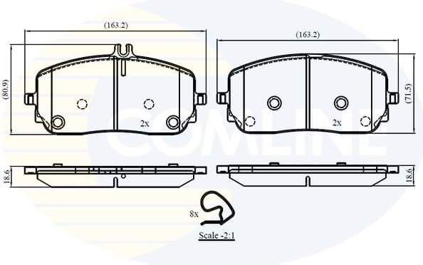 Brake Pad Set, disc brake CBP02863
