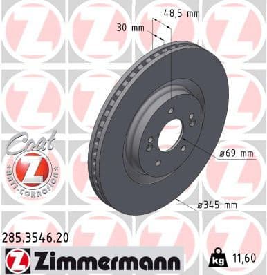 Brake Disc COAT Z 285.3546.20