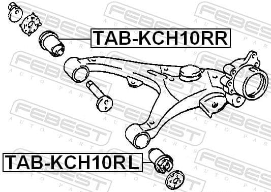 Mounting, control/trailing arm TAB-KCH10RR - image 2