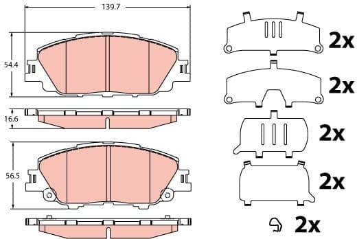 Brake Pad Set, disc brake GDB2394