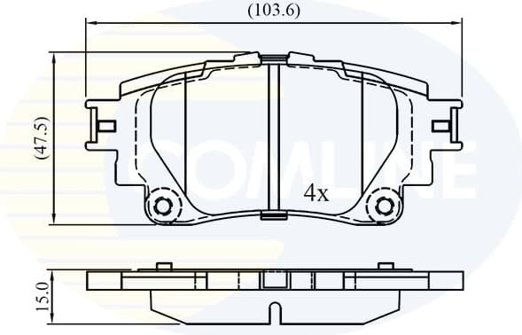 Brake pads rear CBP03302
