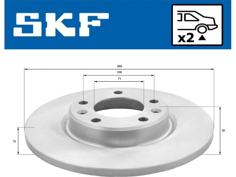 Brake Disc VKBD90087S2 - image 2