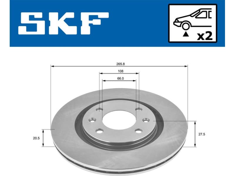 Brake Disc VKBD80094V2 - image 2