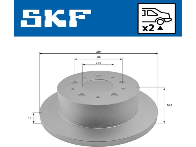 Brake Disc VKBD90065S2 - image 2