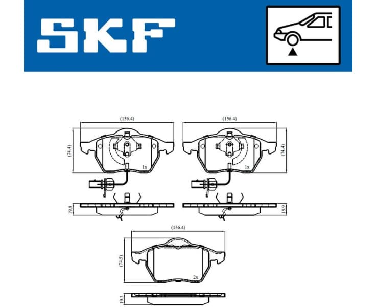 Brake Pad Set, disc brake VKBP80749E - image 2