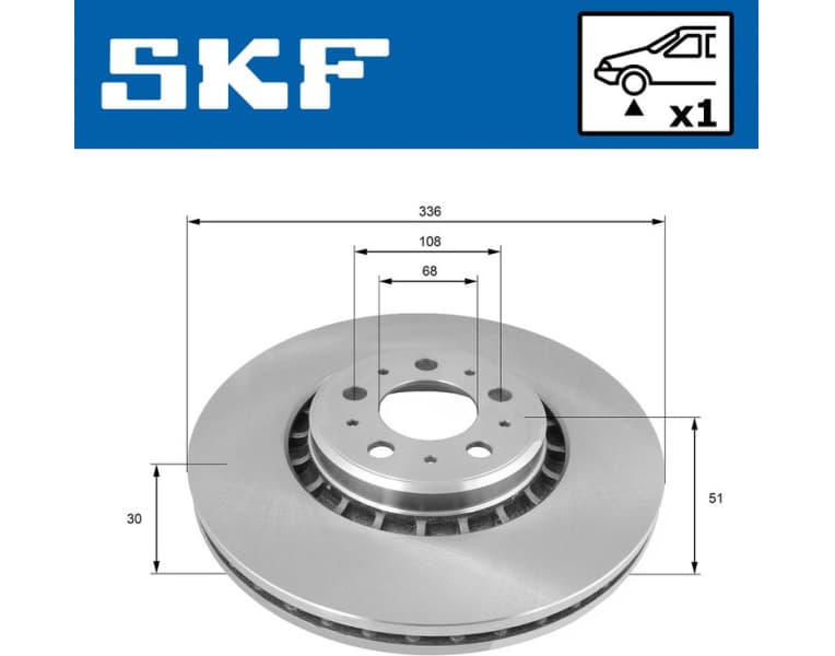 Brake disc, 1pcs FRONT, Top Quality VKBD80269V1